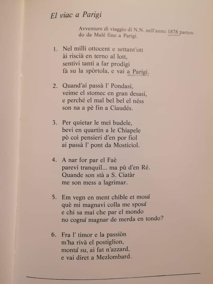 Il viaggio da Croviana a Parigi: la testimonianza in versi di Giovanni Sartori 1
