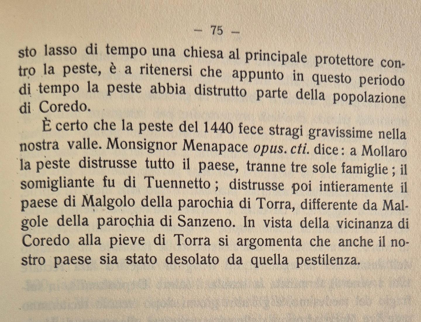 Coredo e la peste che flagellò il paese. 3